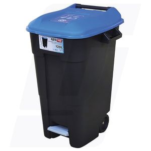 Container m.pedaal 120L blauw