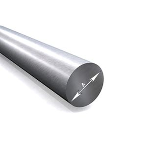 Aluminium staf massief 1 mtr. 6082/51ST 50mm